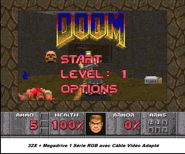 32X + MD1 PAL RGB - Doom avec Cable MK-84300-09