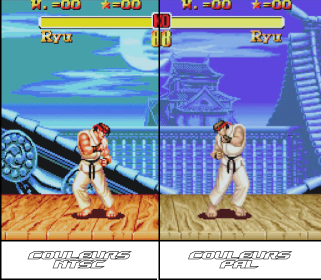 Colour Mod - Megadrive - Ntsc VS Pal 