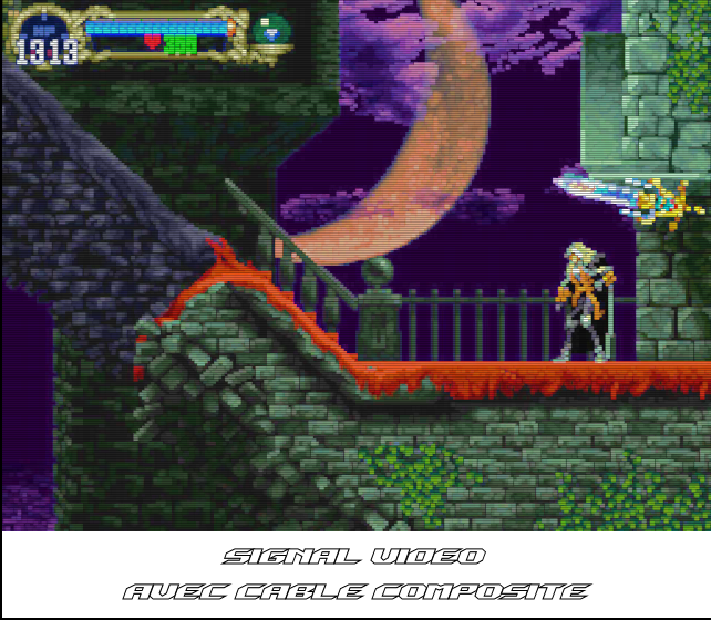 SATURN Composite vs RGB - Castlevania - Composite + Texte