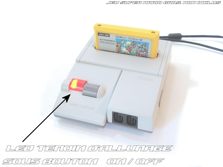 Famicom AV - Power Led + Texte (L720)