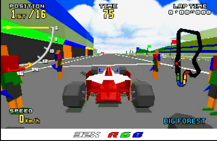 Sega - 32X - Composite vs RGB (Virtua Racing RGB