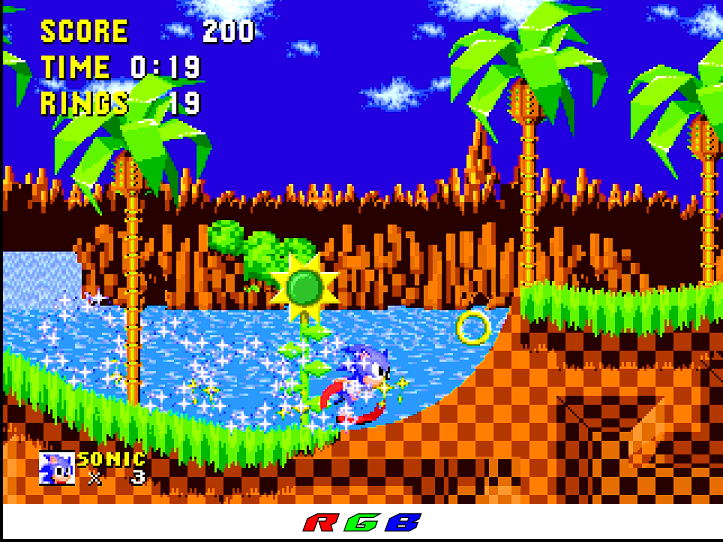 Sonic - RGB + Texte